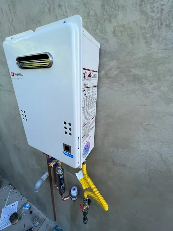 Tankless water heater installation for Bridgewood homes